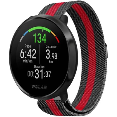 Polar Vantage M Milanese band (zwart/rood)