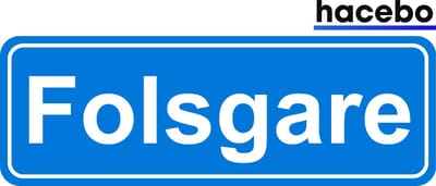 Hacebo - Plaatsnaam Sticker - 29x10 CM - Folsgare sticker - Verkeersborden sticker - grappige cadeaus - Folsgare