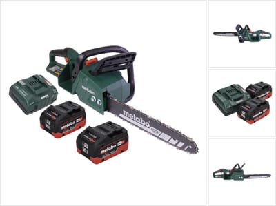 Metabo MS 36-18 LTX BL 40 Accu-kettingzaag 36 V ( 2x 18 V ) 40 cm 22 m/s borstelloos + 2x accu 10.0 Ah + lader