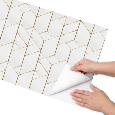 Coloray Meubel Wrap Folie - Wit Meubelfolie - 50x100 cm - Wrapfolie Keuken Moderne elegantie - Decoratiefolie - Modern Meubelfolie - Meubel Wrap Folie - Woonkamer decoratie - Achtergronden en patronen