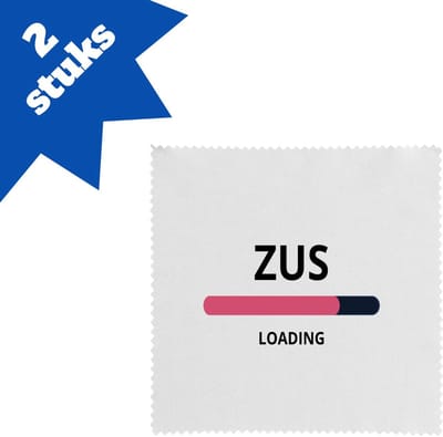 Akyol - zus loading brillendoekjes - Zus - ochtendkoffie laden - verjaardagscadeau - verjaardag - cadeau - cadeautje voor zus - zus artikelen - kado - geschenk - gift - 17,8 bij 17,8 cm - 2 stuks