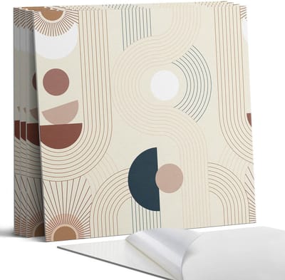 Coloray Wandpanelen Zelfklevend - Abstracte lijnen en vormen Zelfklevende Wandpanelen - 50 cm x 50 cm - Beige Wandpaneel PVC - 4 stuks - Abstractie Wandpanelen Zelfklevend - Keuken Wandpanelen - Wandpanelen Badkamer