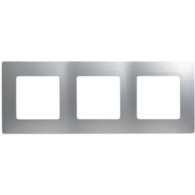 Legrand Afdekplaat 3-voudig Verticaal/horizontaal Niloe Aluminium