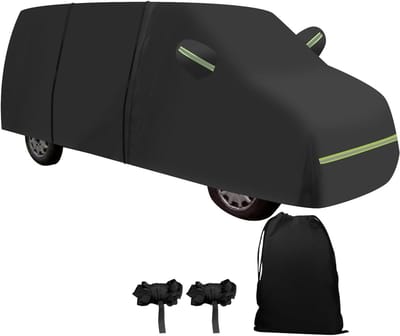 Volledige Autohoes voor VW Transporter T4 1995-2004, Waterdicht, Bescherming tegen Zon, Sneeuw en Regen, Met Zijdeur Rits en Winddichte Banden