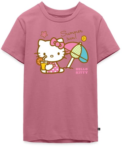 Hello Kitty Op Het Strand Onder Een Zonnescherm Premium T-Shirt Tiener