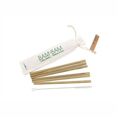 Bamboo rietjes met schoonmaakborstel
