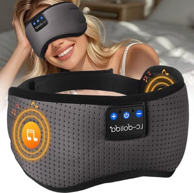 Draadloos Slaapmasker met Bluetooth, Geïntegreerde Speakers en Microfoon, Ademend Ontwerp voor Diepe Slaap, Reizen, Yoga en Meditatie, Wasbaar en Comfortabel