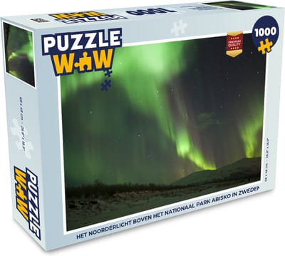 Puzzel Het noorderlicht boven het Nationaal park Abisko in Zweden - Legpuzzel - Puzzel 1000 stukjes volwassenen