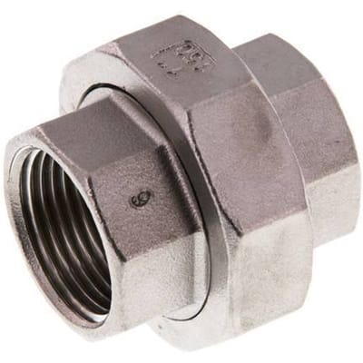 Rechte Aansluiting Rp1'' Binnendraad RVS Vlakke Afdichting PTFE 16bar