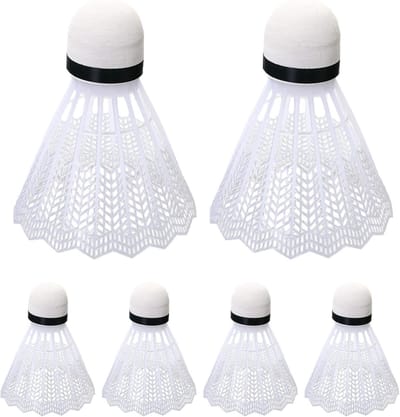 Badminton Ballen - Shuttles Set - Sport Spelen - Uniforme Rok - 6 Stuks - Wit