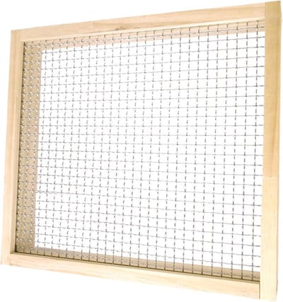 Aardzeef Tuinieren - Compost Zeef - Grind Sorteren - Stevig Houten Frame - 36 x 30 cm - Natuurlijk