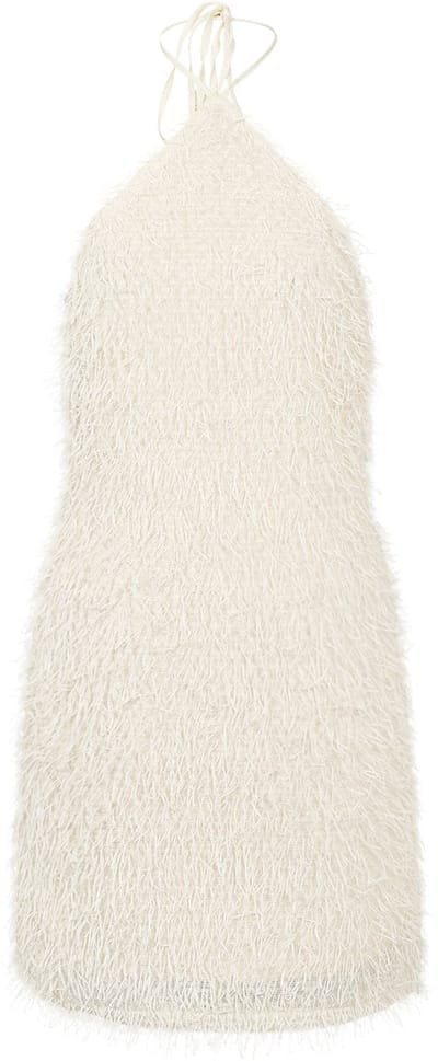 Dreamy Fringe Dress – Zomerjurk met Open Detail en Franjes – Speelse Outfit voor Strand en Festival - Maat M