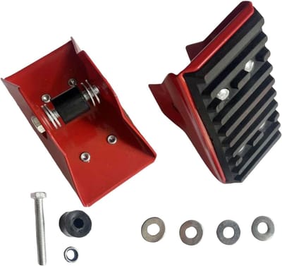 Antislip Laddervoeten - Vervangende Matten - Veilig Werken - Metaal met Rubber - 13 x 7 x 8.5 cm - Zwart