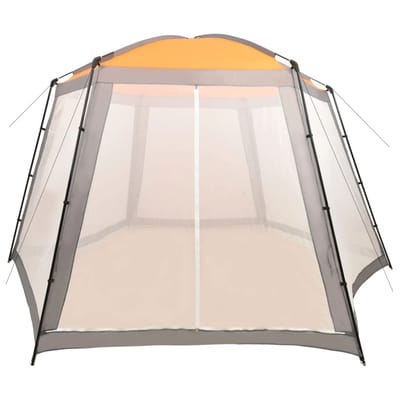 vidaXL - Zwembadtent - 500x433x250 - cm - stof - grijs