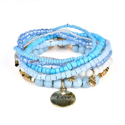 Jomide Armbandjes set - Bohemian Vintage - Blauw