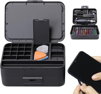 Precisie Schroevendraaierset - Reparatieset Fijnmechanica - Elektronica Reparatie - S2 Legeringsstaal Bits - 132 Delig - Zwart