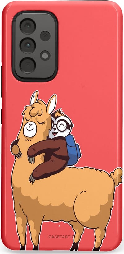 Casetastic hoesje geschikt voor Samsung Galaxy A53 (2022) 5G - Dubbellaagse bescherming - Lui en lekker - Fashion Case - Koraal Goud