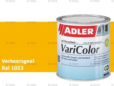 ADLER Varicolor Lakverf RAL 1023 – Verkeersgeel 375 ml – 2-in-1 Houtverf, Metaalverf en Kunststof Lak voor Binnen & Buiten