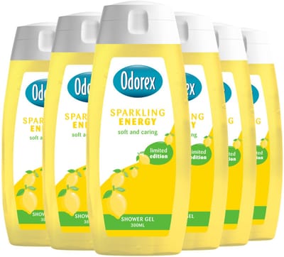 Odorex Douchegel Sparkling Energy - 6 x 300 ml - Voordeelverpakking