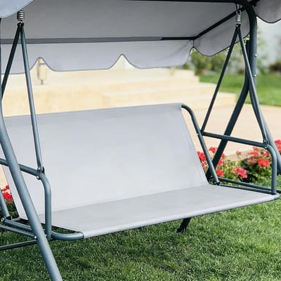 Schommelbank Zit-vervanging - Reserve Schommelzitting - Buiten Zitten - Waterafstotend Oxford-weefsel - 148 x 50 x 50 cm - Grijs