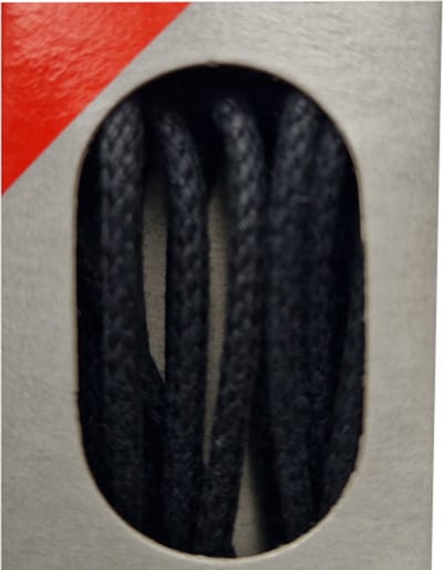 Bob Veter - Zwart - Dun Rond - Wax - Lengte 75 cm - Dikte 2,5 mm - Schoenveter