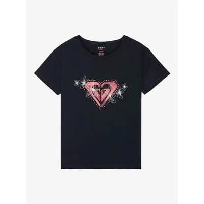 Roxy Lilyregular Night T-shirt Met Korte Mouwen Zwart 16 Years Meisje