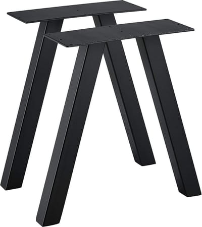 Stalen onderstel Mariager set van 2 tafelpoot 42x40 cm zwart mat