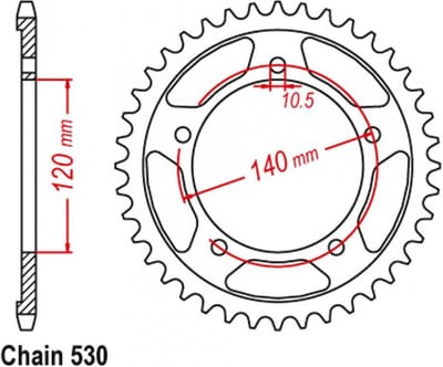 tandwiel jt tandwielen voor motor suzuki 1000 gsxr 2001 tot 2008 jtr1800.45 / 45dts p530 al 120 nieuw
