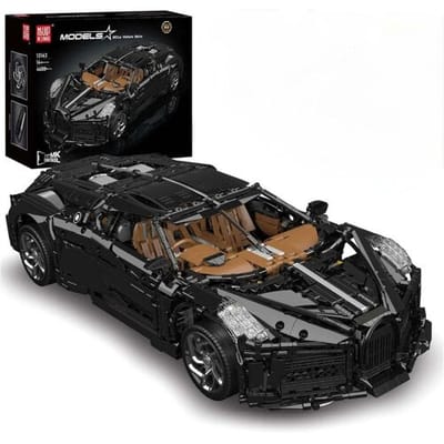 Mould King - 13163 - La Voiture Noire Sportwagen Model - is compatibel met het bekende merk.