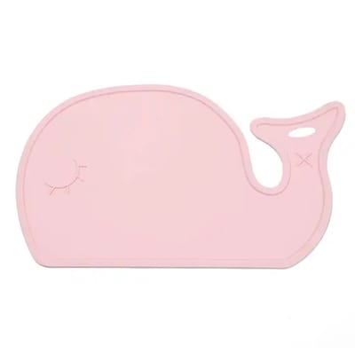 Siliconen Placemat Kinderen – Walvisvorm – Antislip – Roze – BPA-vrij – Duurzame Kinder Placemat voor Eettafel en Hoge Stoel