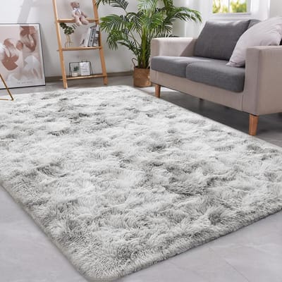 Tapis moelleux Tapis de chambre à coucher à poils longs Tapis antidérapants à poils longs, lavables en machine Tapis à poils longs doux Tapis en peluche doux et modernes 50cmx80cm