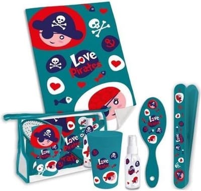 Toiletset Love Pirates – 6-delig – Kinderen – Groen – Reisset