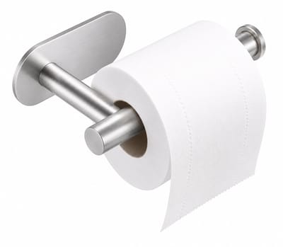 Toiletrolhouder Zelfklevend – Zilver RVS – Zonder Boren – 16 x 10 cm