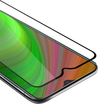 Cadorabo Screenprotector geschikt voor Alcatel 3L 2020 Volledig scherm pantserfolie Beschermfolie in TRANSPARANT met ZWART - Gehard (Tempered) display beschermglas in 9H hardheid met 3D Touch