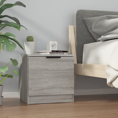 vidaXL - Nachtkastjes - 2 - st - 40x39x40 - cm - grijs - sonoma - eikenkleurig