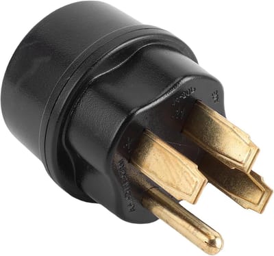 Generator Adapter Plug - Stroomkabel Connector - Stabiele Stroomtoevoer - Gereedschapsvrije Handgreep - 50A 12500W - Zwart