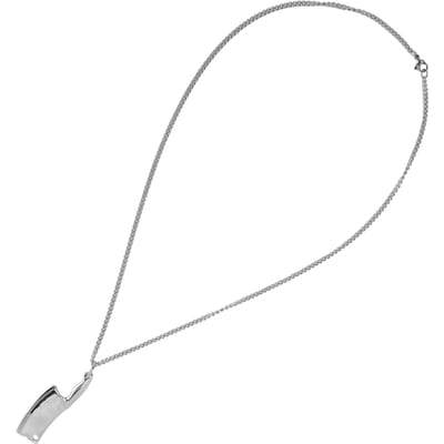 Collier Pendentif Couteau à Hacher en Acier Inoxydable pour Hommes Collier Tendance Bijoux Argent white