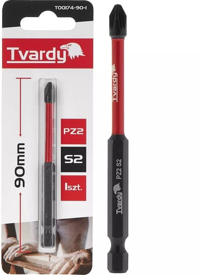 Tvardy Impact bit PZ2 - 90mm - S2 staal - Magnetische punt - Versterkte constructie