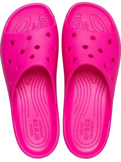 Crocs Classic Platform Slide - Dames Klompen - 41-42 - Roze Crush - Comfortabele Pasvorm