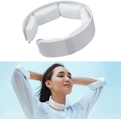 Namajunas - Verkoelende nekband - Herbruikbaar, draagbare koelproduct voor het lichaam met ijs-technologie - Voor sport, werk, hitte - Kristalliseert ook bij kamertemperatuur - Zonder batterijen - Nek koeler - Cooling neck ring - Wit