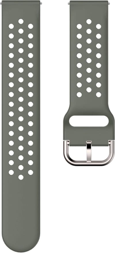 Siliconen bandje - geschikt voor Huawei Watch GT Runner 2 / GT 2(e) 46 mm / GT 3 / 4 / 5 (Pro) 46 mm / Watch 3 (Pro) / Watch 4 (Pro) / GT 6 (PRO) 46mm - donkergrijs