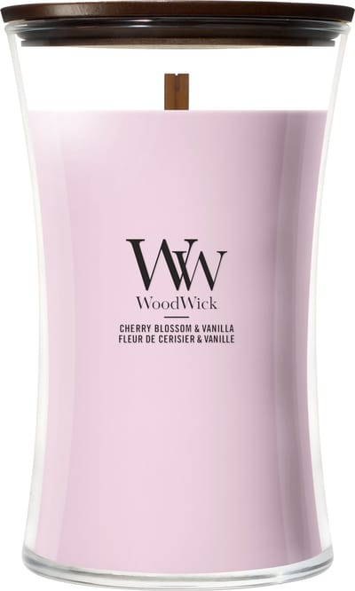 WoodWick Hourglass - Cherry Blossom & Vanilla - Large Geurkaars - 130 branduren