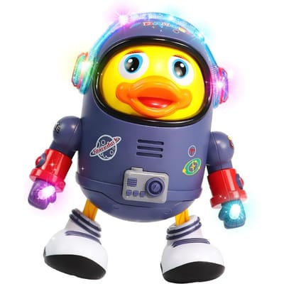 Baby Montessori Elektrische Ruimte Eend Muziek Speelgoed Beweegbaar Lopend Dansend Interactief Speelgoed Elektronische Huisdieren Eend Pop Voor Peuters Cadeau yellow