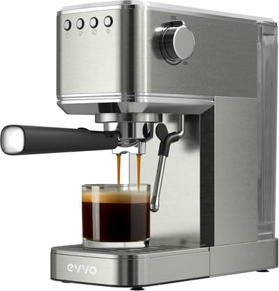 Krachtig Espressomachine met 20 Bar Druk en Stalen Behuizing - Incl. Cappuccino Functie