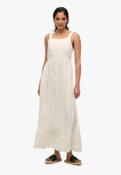 Superdry - Statement gelaagde maxi-jurk - Dames - Jurken