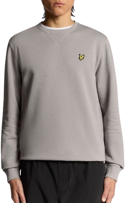 Lyle & Scott Crew Neck Sweatshirt Truien & Vesten Heren - Sweater - Hoodie - Vest- Taupe - Maat S