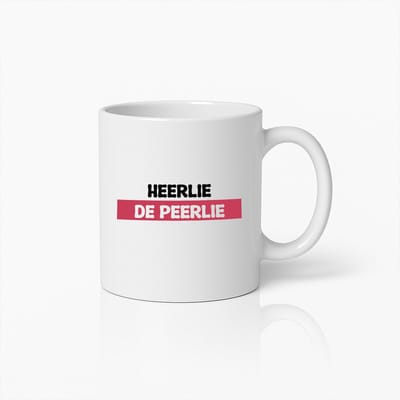Grappige Quote Mok – ‘Heerlie De Peerlie’ Humoristische Keramische Koffie- en Theebeker