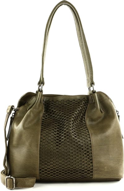 FREDsBRUDER Leren Schoudertas MY Shoulderbag Olive Olijfgroen