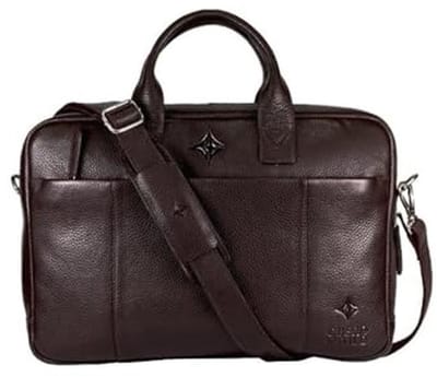 Compacte en Stijlvolle Laptoptas van Hoogwaardig Leer voor kantoor en Reizen