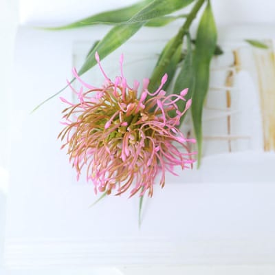 Nutan - roze - zijden bloemen - 3 stelen - onderhoudsvrij - 50 cm - kunstbloemen